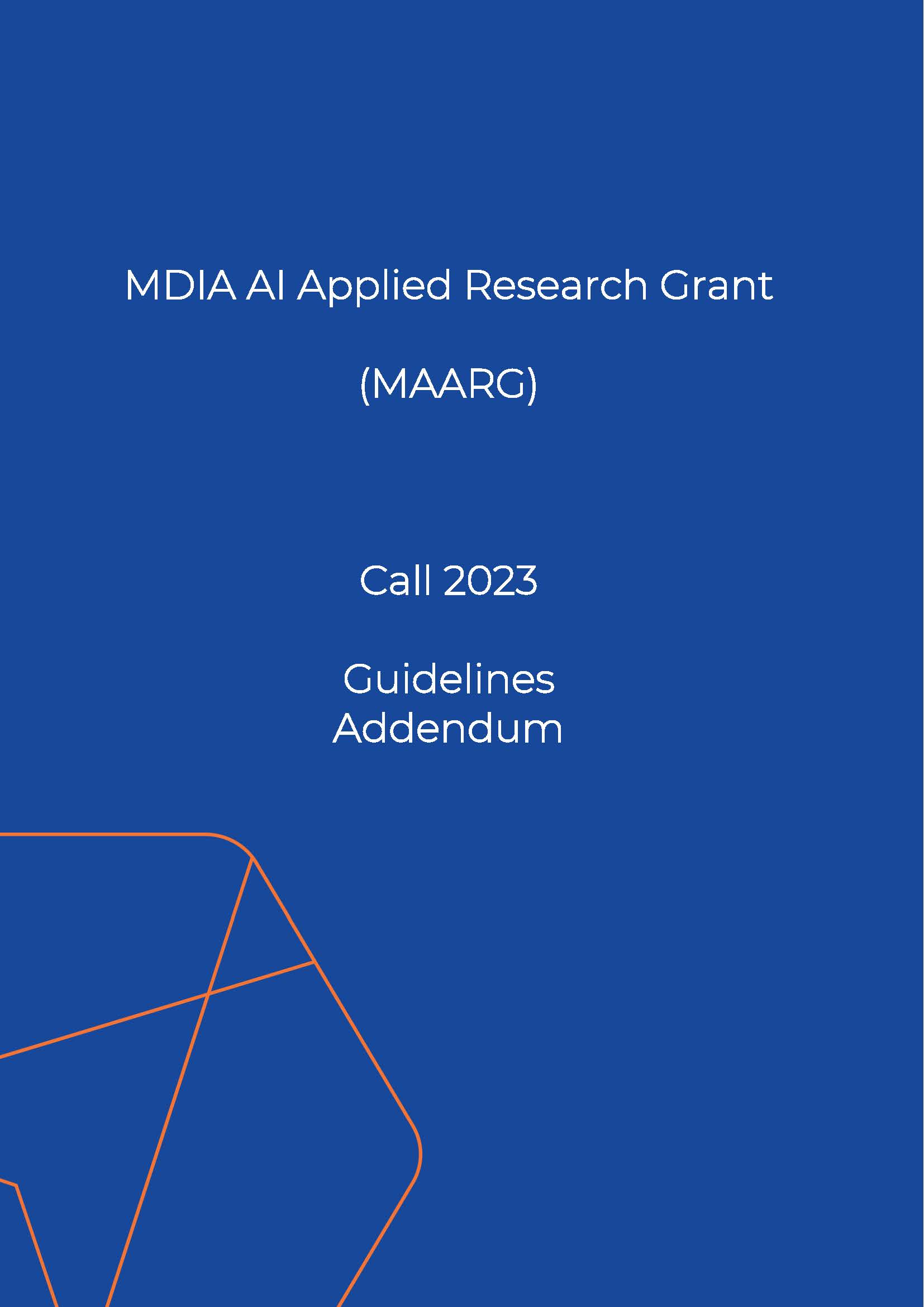 MDIA - MAARG 2023 Call 2 - Guidelines Addendum
