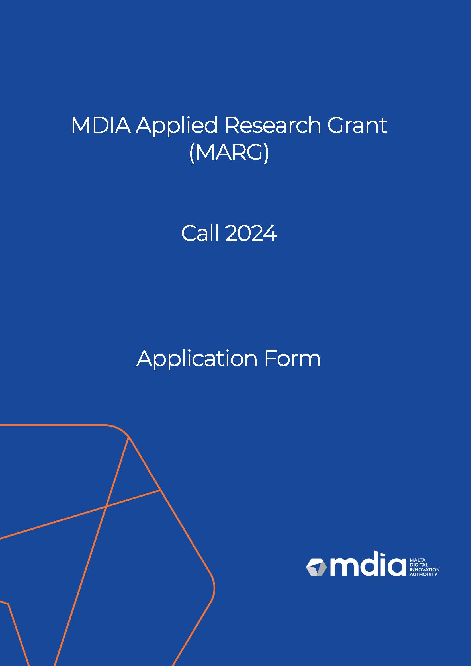 MDIA - MARG Application Form 2024 - Cover